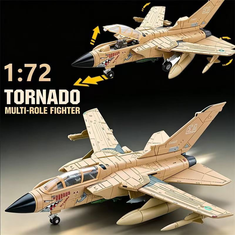 Model Kit Plane - 1/72 ชุดโมเดลเครื่องบินเจ็ตต่อสู้อเนกประสงค์ Tornado ประกอบง่าย โมเดลเครื่องบินพลาสติก DIY