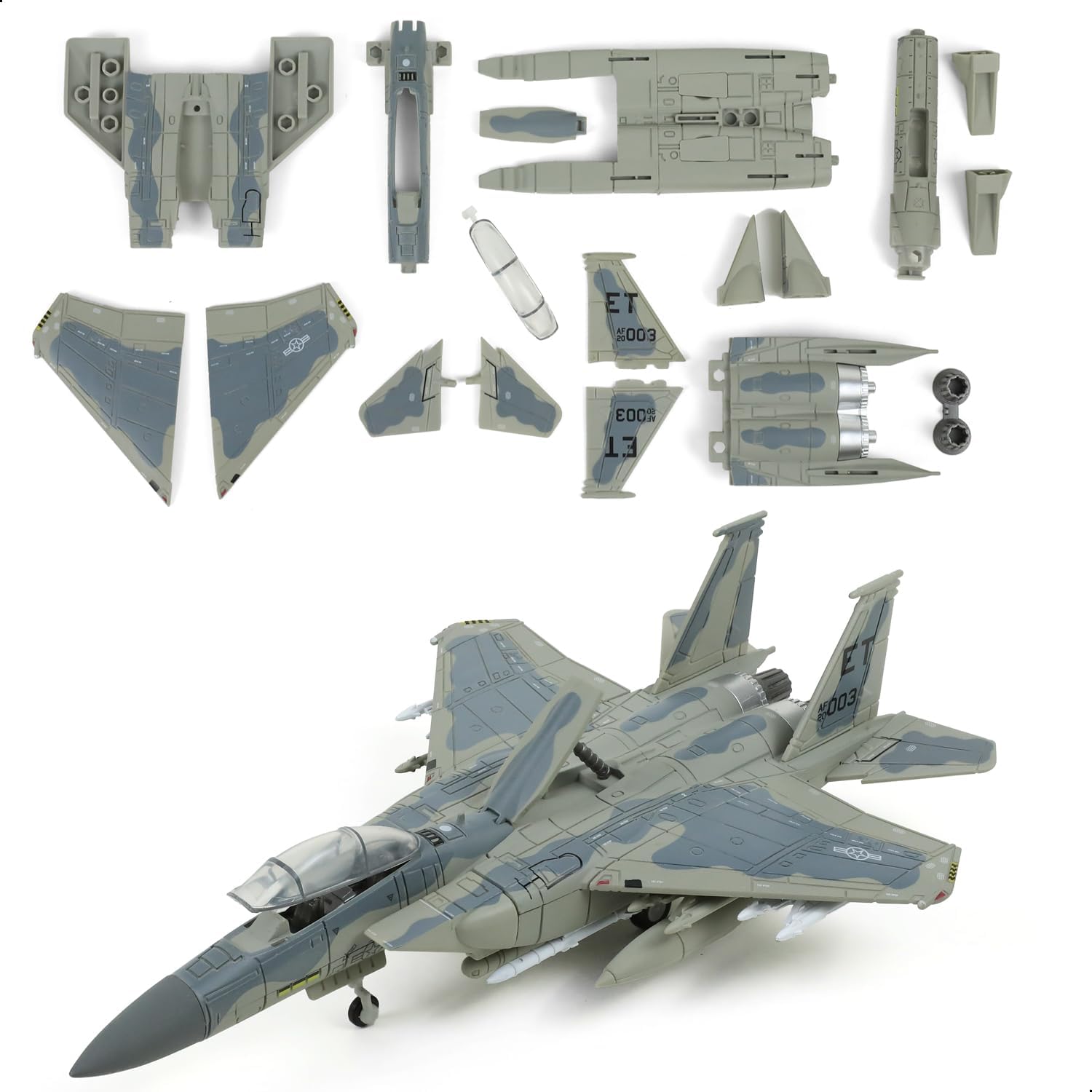 Model Kit Plane - 1/72 F-15EX Eagle II เครื่องบินรบของกองทัพอากาศอเมริกัน ชุดประกอบโมเดลของเล่นแบบประกอบง่าย