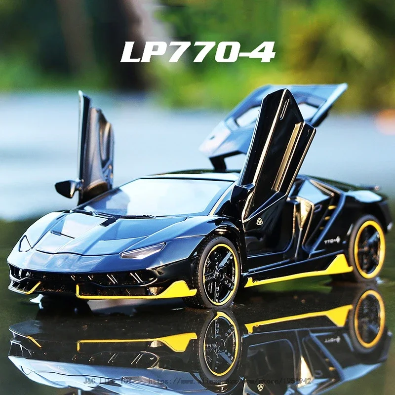 Model Kit Lamborghini - รถสปอร์ตโมเดล LP770 750 อัลลอยด์ ขนาด 1:32