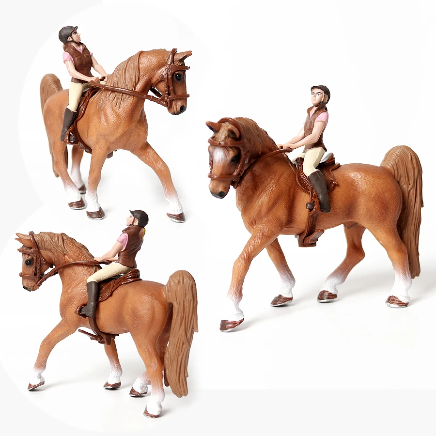 Model Kit Horse - ม้าของเล่น ชุดของเล่นขี่ม้า ฟาร์มสัตว์เลี้ยง แอคชั่นฟิกเกอร์ ตุ๊กตาสัตว์ โมเดลพลาสติก