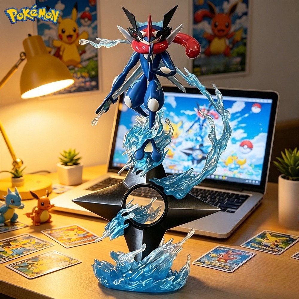 Model Kit Lugia - 19 ซม./7.48 นิ้วอะนิเมะโปเกมอนฟิกเกอร์ เกรนินจา แอคชั่นฟิกเกอร์พีวีซีรูปปั้นเดสก์ท็อปเครื่องประดับคอลเลกชันของเล่นของขวัญ
