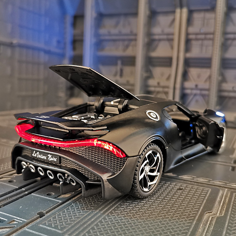 Model Kit Lamborghini - 1:32 Bugatti LavoiturenoireโลหะผสมกีฬารถDiecastโลหะของเล่นรถคอลเลกชันจําลองเด็กของขวัญ