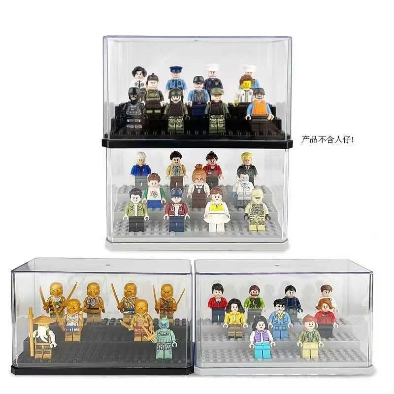 Model Kit Box - กล่องจัดแสดงฟิกเกอร์อะคริลิก สามารถวางซ้อนกันได้ และป้องกันฝุ่น สำหรับจัดเก็บของเล่นฟิกเกอร์แอคชั่นเลโก้