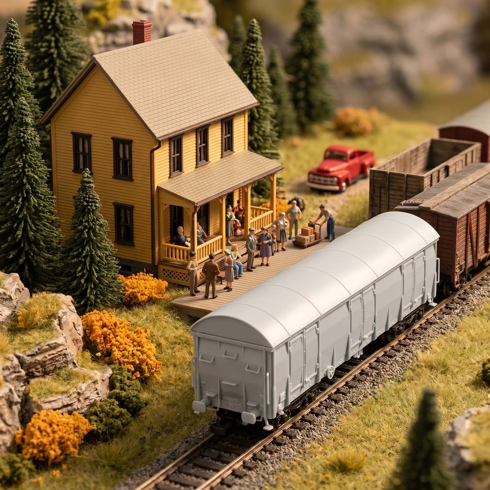 Model Kit Lugia - รถไฟจำลอง Evemodel HO Scale 1:87 แบบประกอบเอง