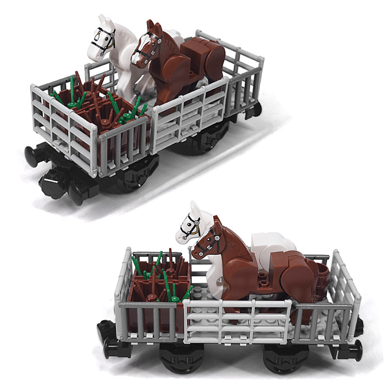 ตัวต่อฟาร์ม MOC ชุดรถรางขนส่งส - Model Kit Horse บทวิจารณ์และราคา