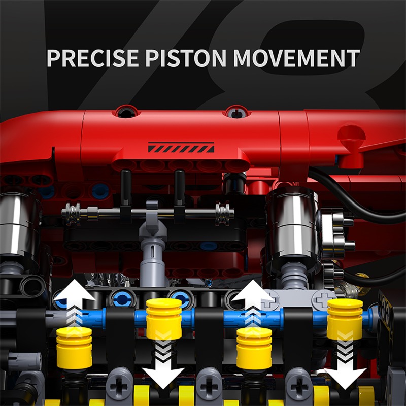 ชุดตัวต่อรถสปอร์ต T5011 1370 ช - Model Kit V8 Engine บทวิจารณ์และราคา