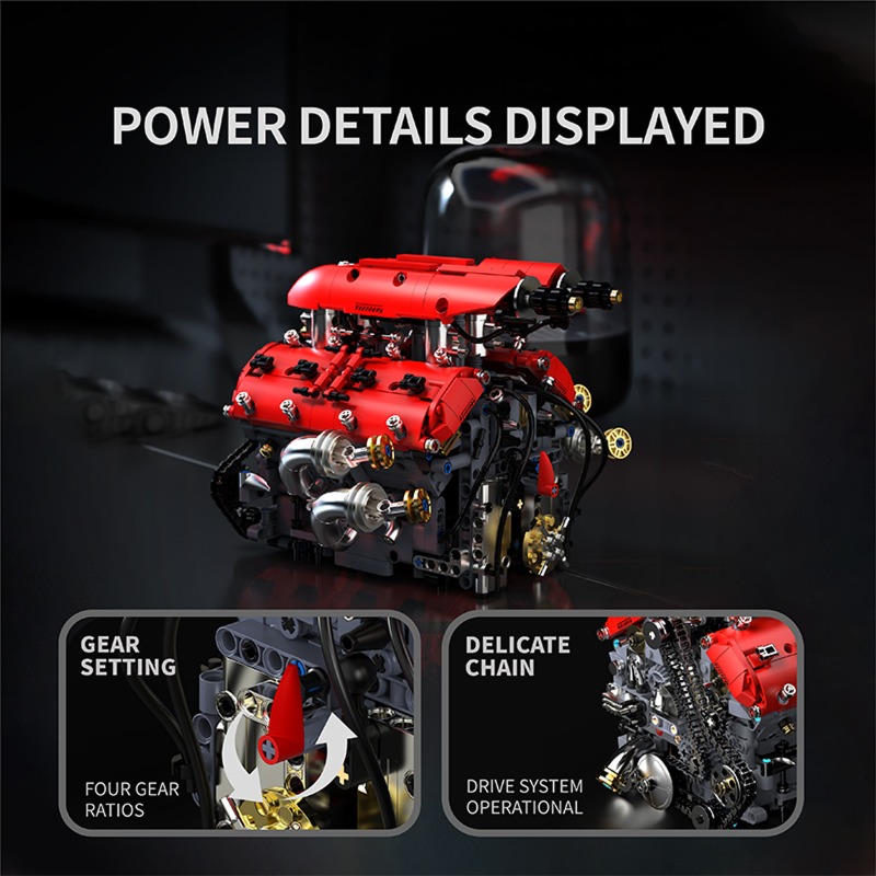 ชุดตัวต่อรถสปอร์ต T5011 1370 ช - Model Kit V8 Engine บทวิจารณ์และราคา